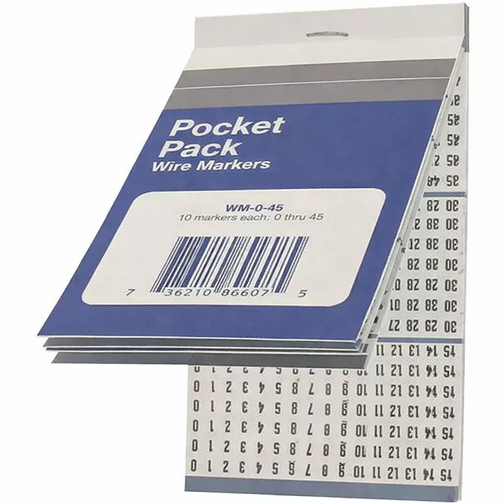 0-45 Wire Marker Book