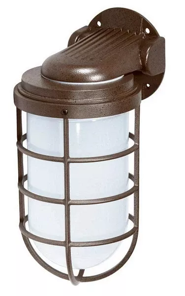 1 Light – 10″ – Industrial Style – Wall Mount W/Frosted Glass 14