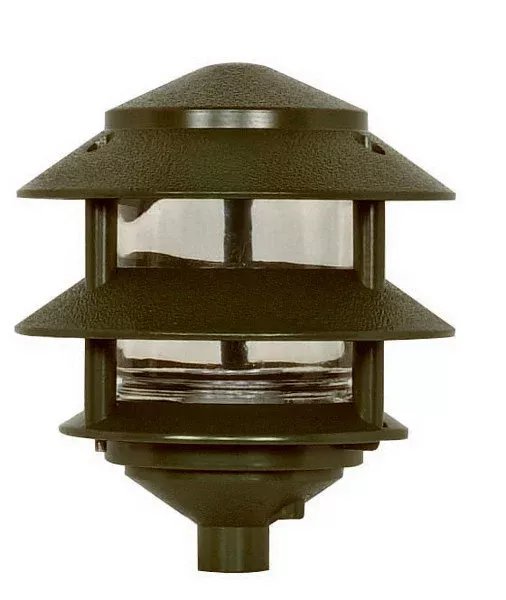 1 Light – 8″ – Pathway Light – Two Louver, Small Hood 225