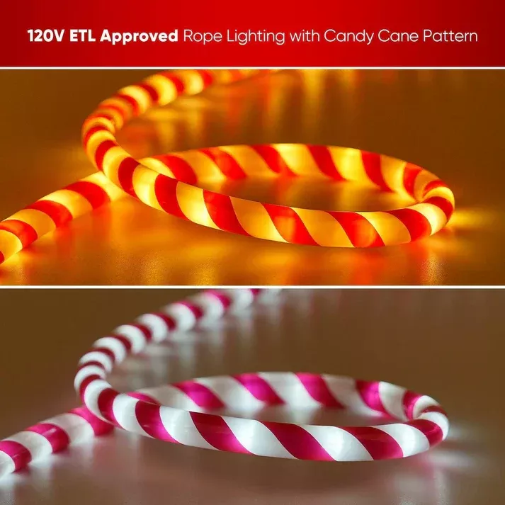 110V Candy Cane LED Rope Light & Patriotic Rope Light – Extension and Connection Solution