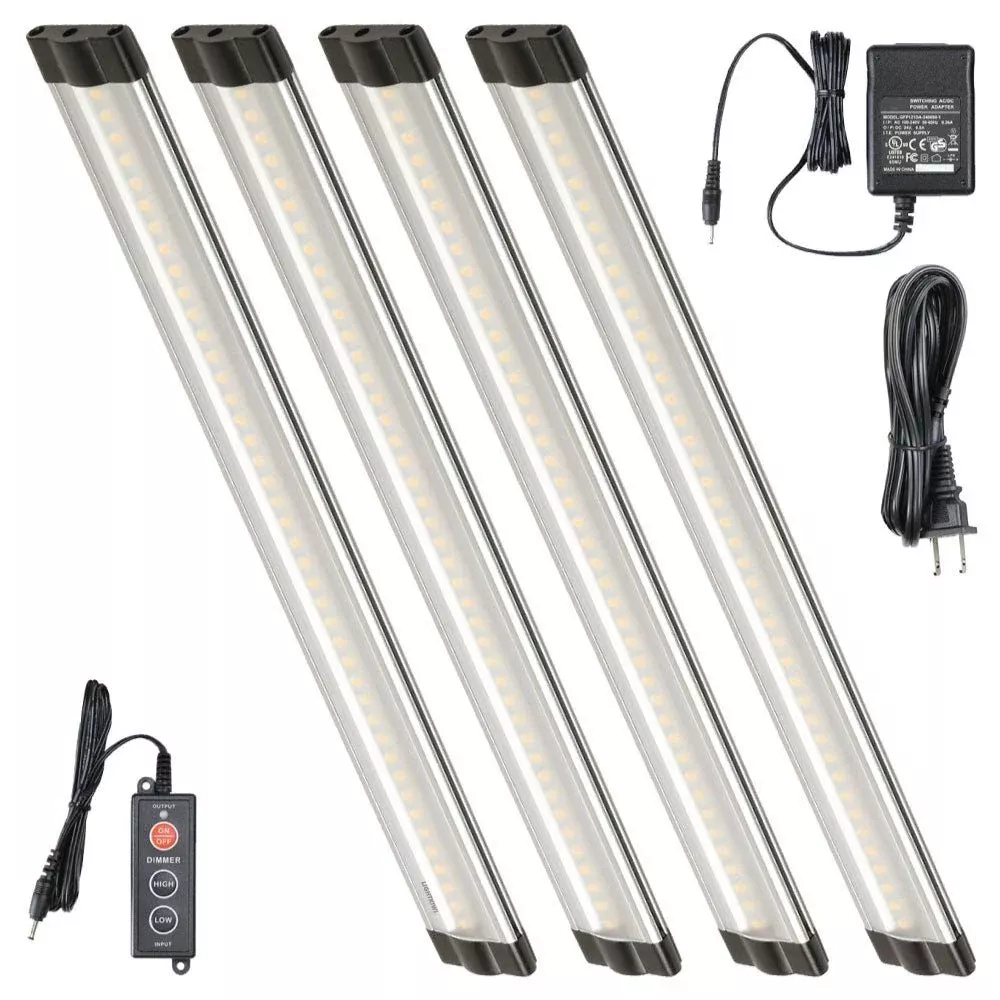 12 Inch Warm White Modular LED Under Cabinet Lighting – Standard Kit (4 Panels)