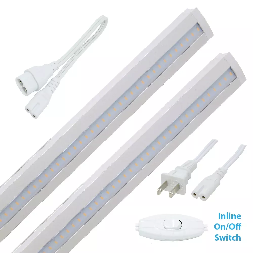 16 Inch Line Voltage Linkable LED Under Cabinet Lighting – 2 Pack Kit