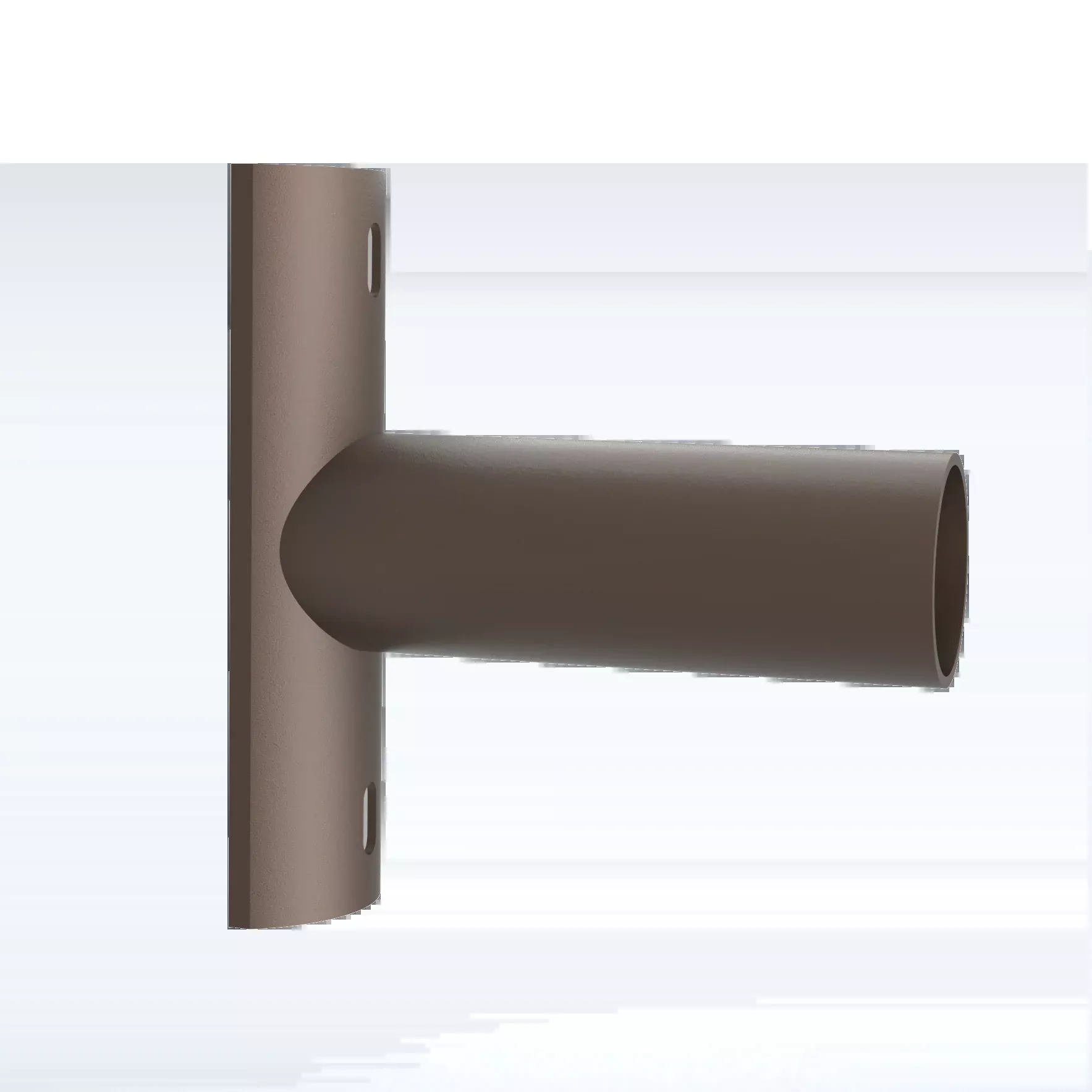 2-3/8″ OD Horizontal Tenon Bracket for Round Pole, Dark Bronze