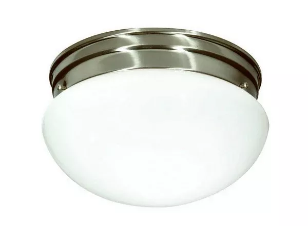 2 Light - 10" - Flush Mount - Medium White Mushroom 152