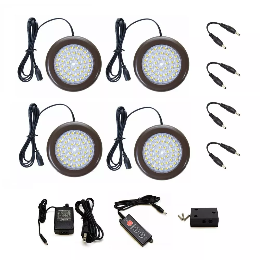 3.5 inch Warm White Dimmable LED Puck Light – Standard Kit (4 Pack)