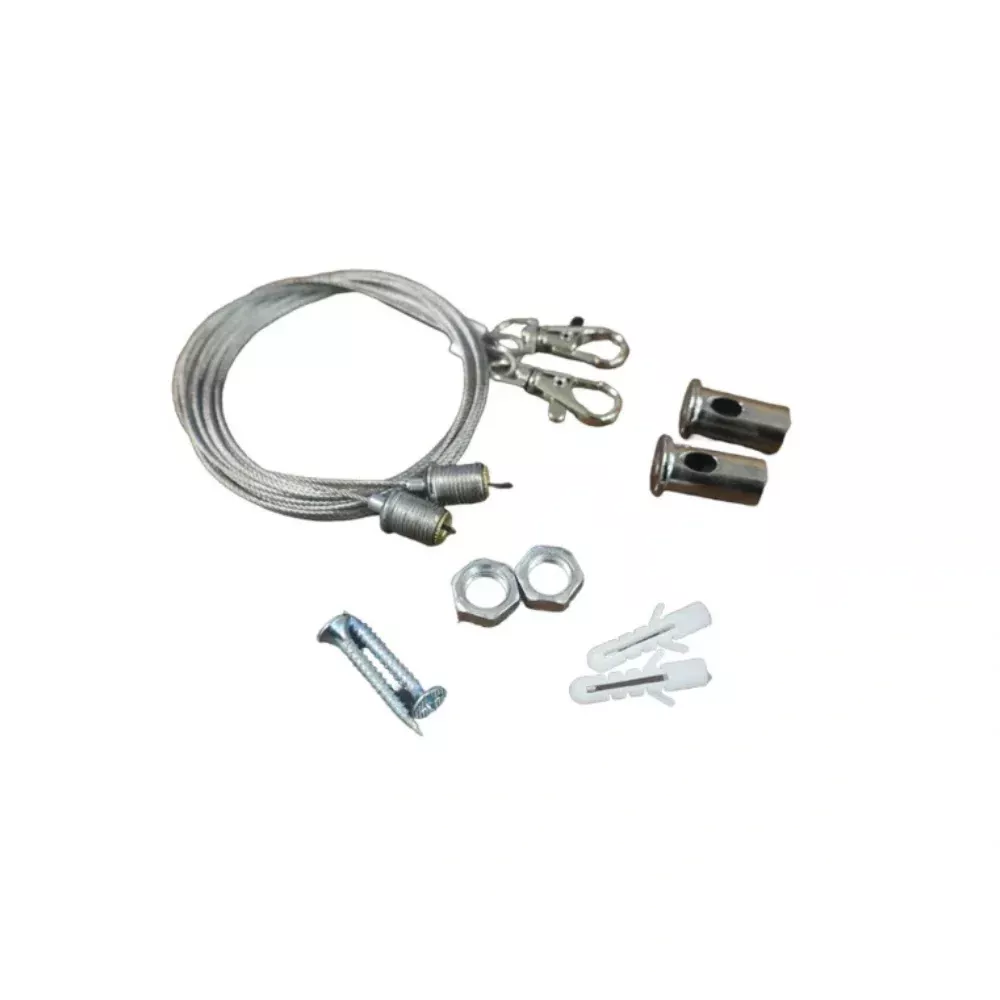 5ft Suspension Cable Kit for Panel, Troffer, Linear, and Shop Lights (Set of 4)
