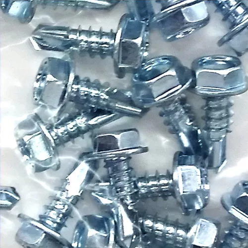 #8 x 1/2″ Self-Drilling Hex Head Zinc PlatedSheet Metal Tek Screws