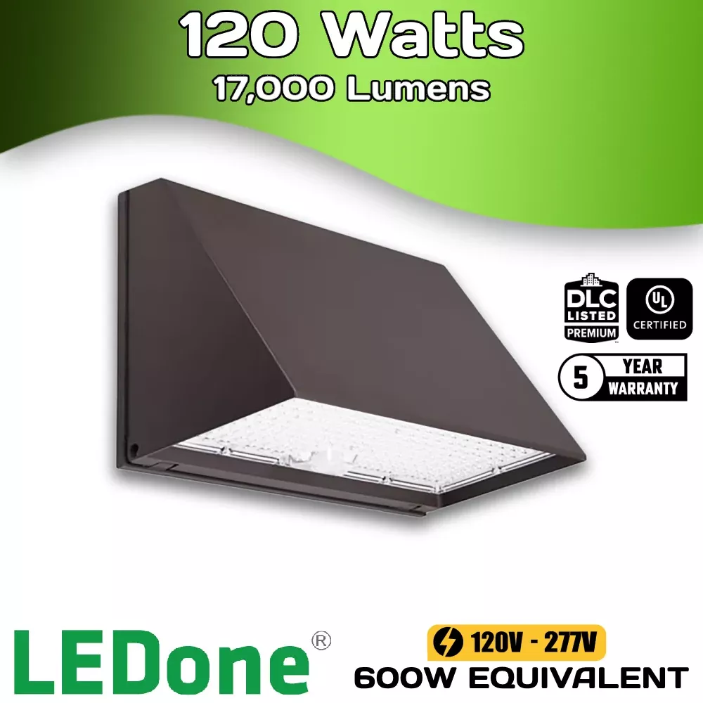 80/100/120 Watts – LEDone Full Cut-off Wall Pack – 17,000 Lumen – 30/40/50K