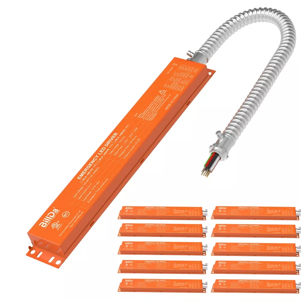 8W Emergency LED Driver – AC120-277V – 90-Min Runtime – DC Side Wiring