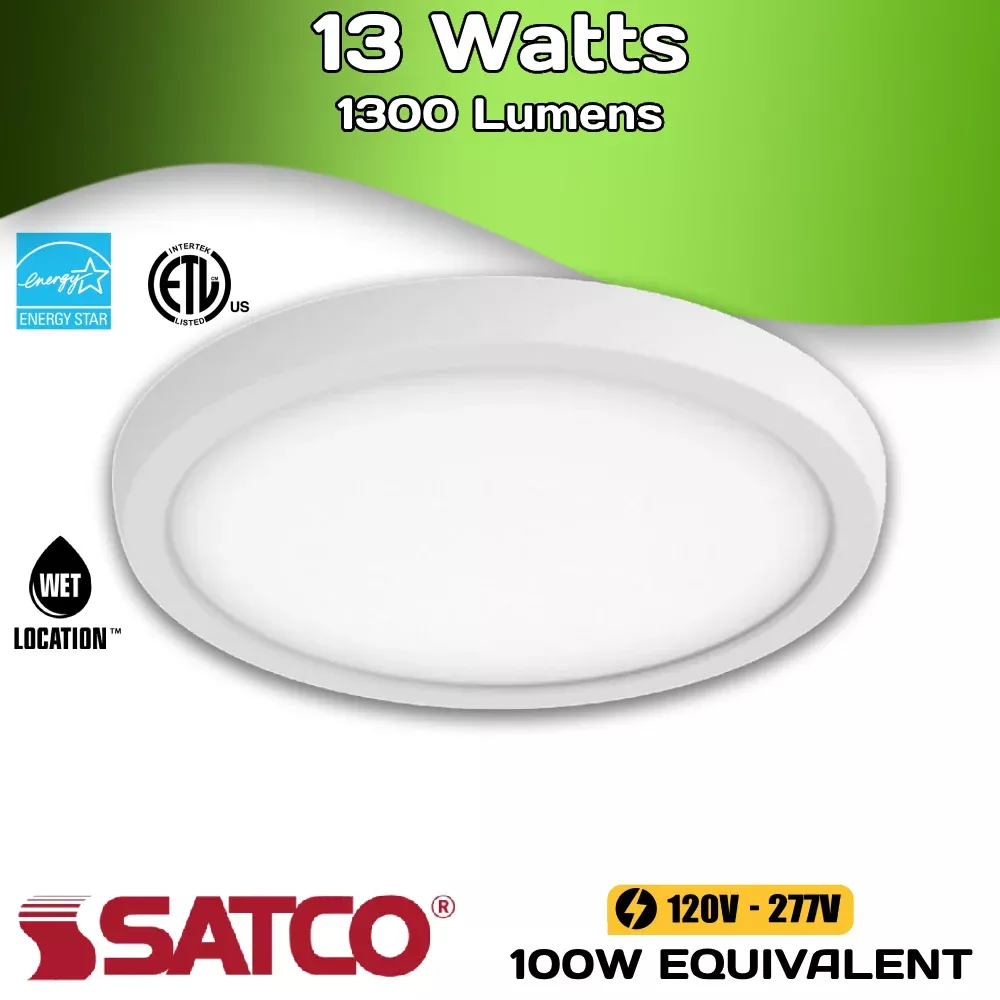 9″ LED Downlight – 13 Watts – 1,300 Lumen – Flush Mount – 40K