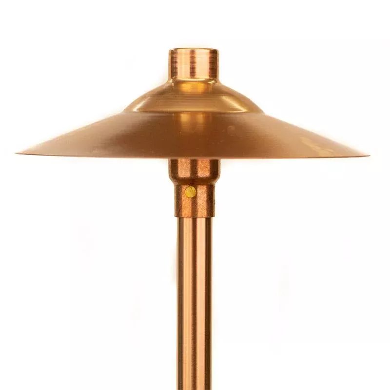 CopperMoon CM.750-20 12V Copper 11″ Path Light Top, 20″ Copper Stem With Stake
