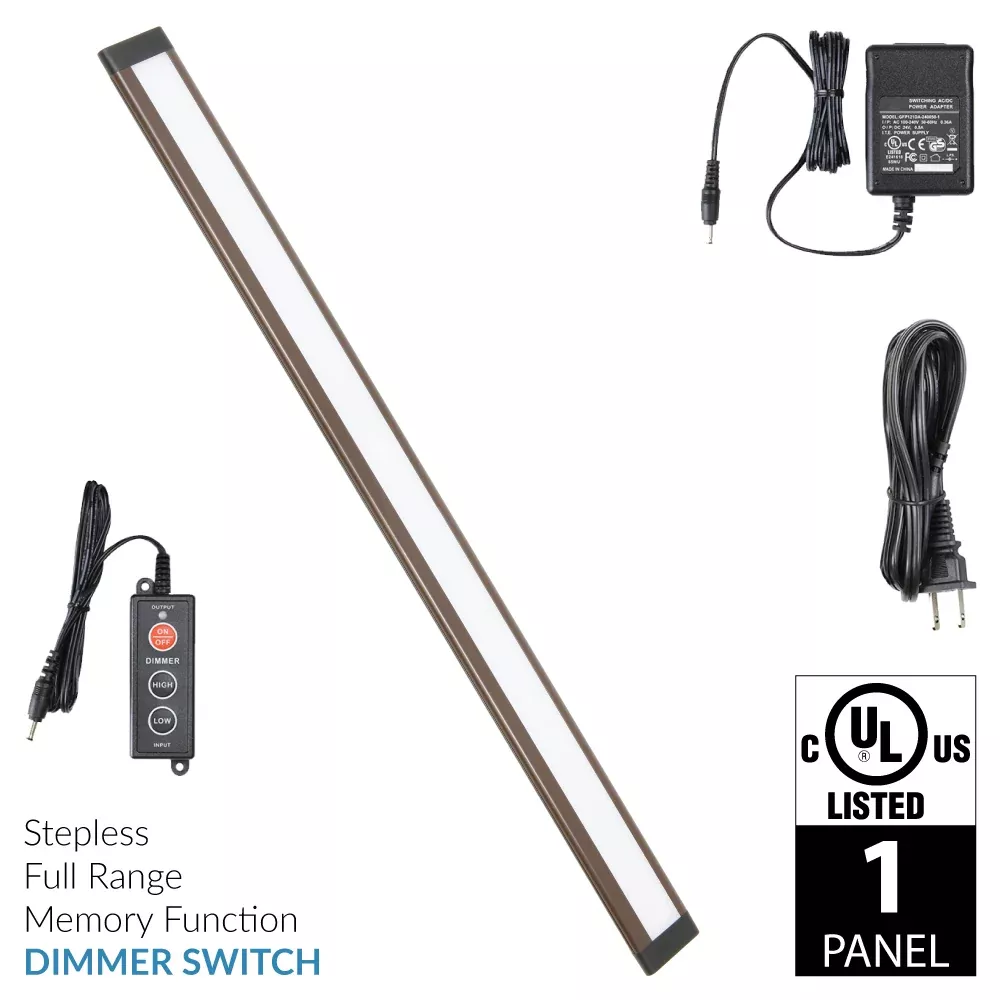 Dunn 20 Inch Warm White Modular LED Under Cabinet Lighting – Basic Kit (1 Panel)