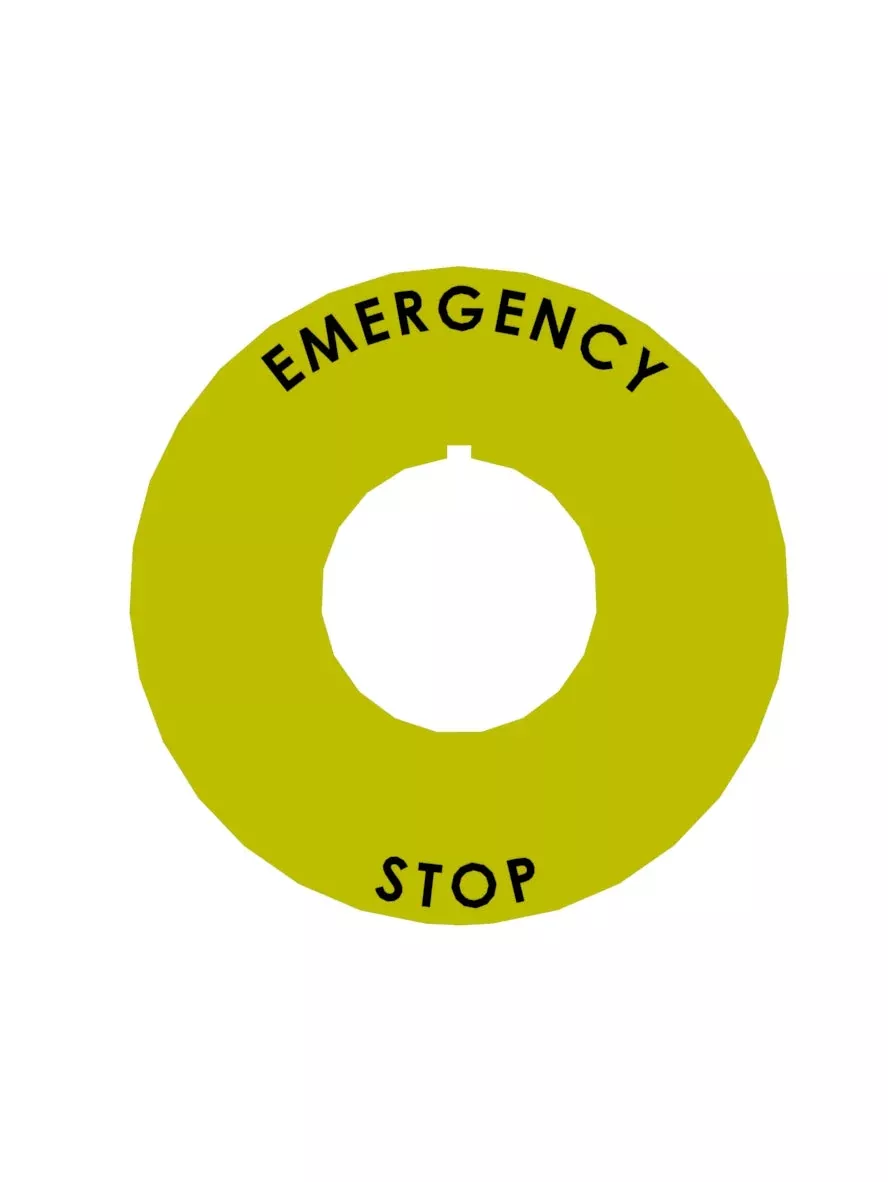 Emergency Stop Label