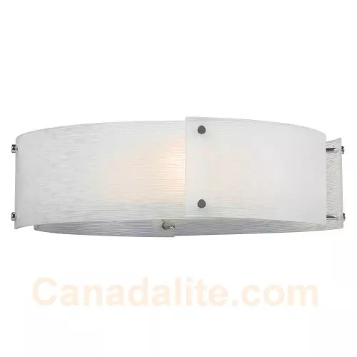 Galaxy-Lighting - Anroll Collections - 615043CH - 3-Light Flush Mount - Chrome with Frosted Textured GlassANROLL