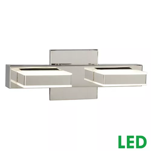 Galaxy-lighting L719552CH Edda Collection-2-Light LED Bath & Vanity Light-Polished Chrome Finish Non-Dimmable 3000KEDDA
