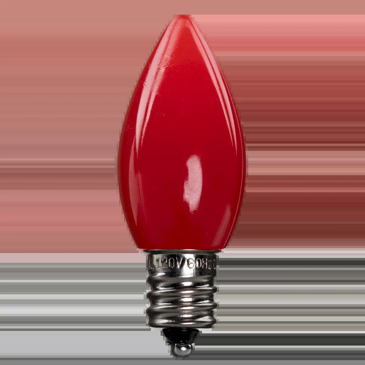 LED C7 Bulbs (Pack of 25) Red Smooth Ceramic