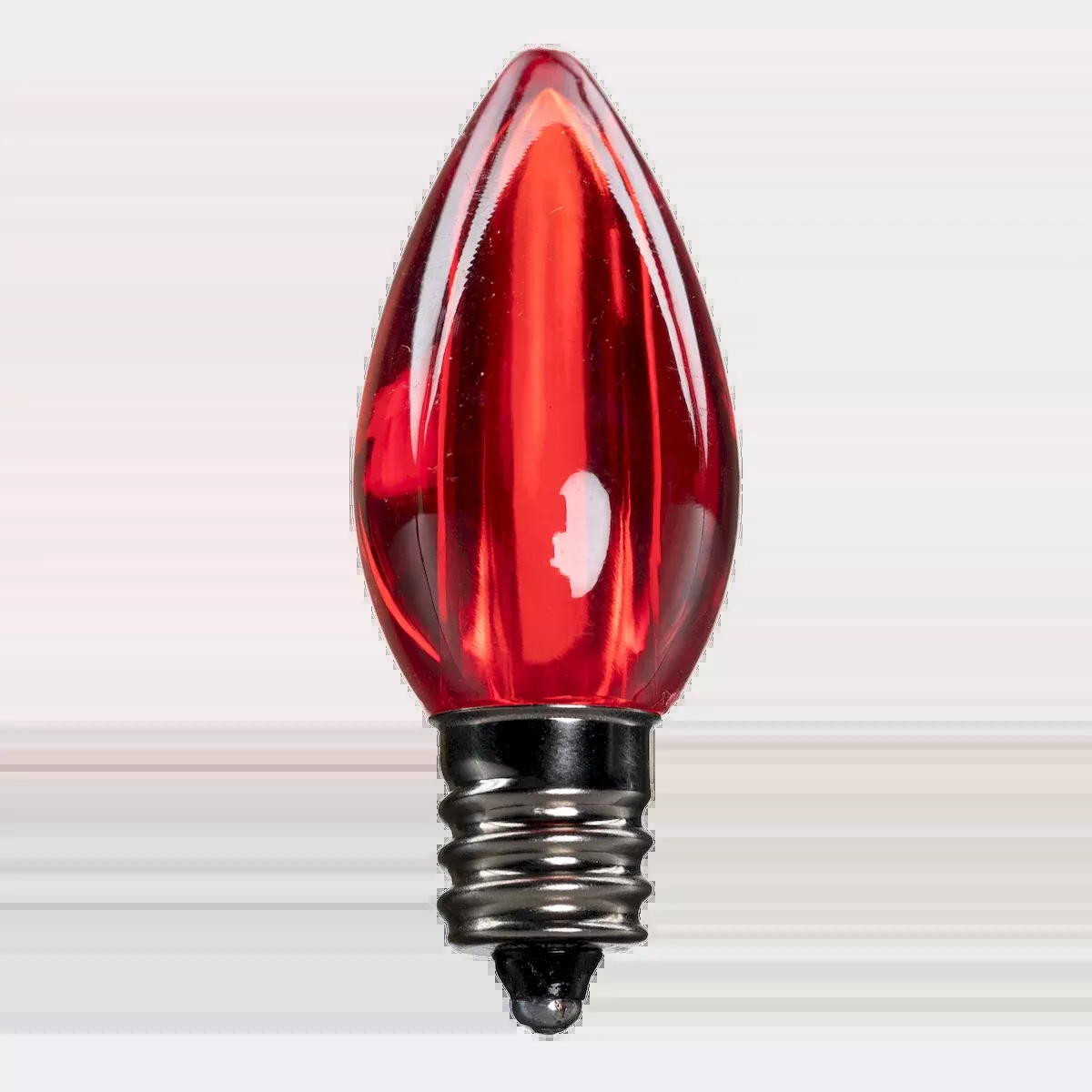 LED C7 Bulbs (Pack of 25) Red Smooth Transparent