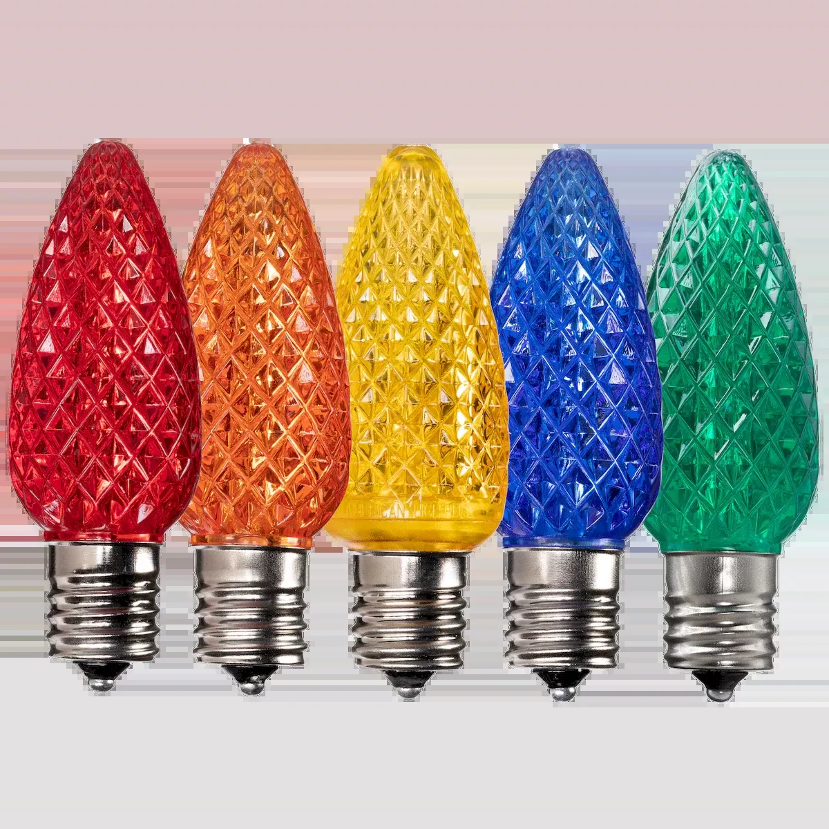 LED C9 Bulbs (Pack of 25) Assorted Faceted