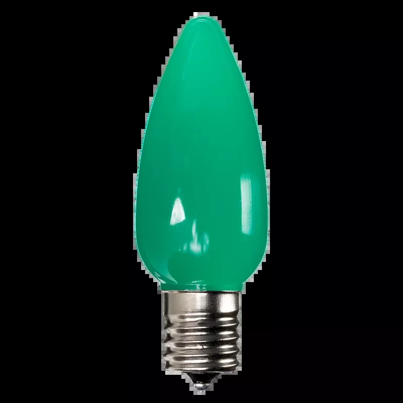 LED C9 Bulbs (Pack of 25) Green Smooth Ceramic