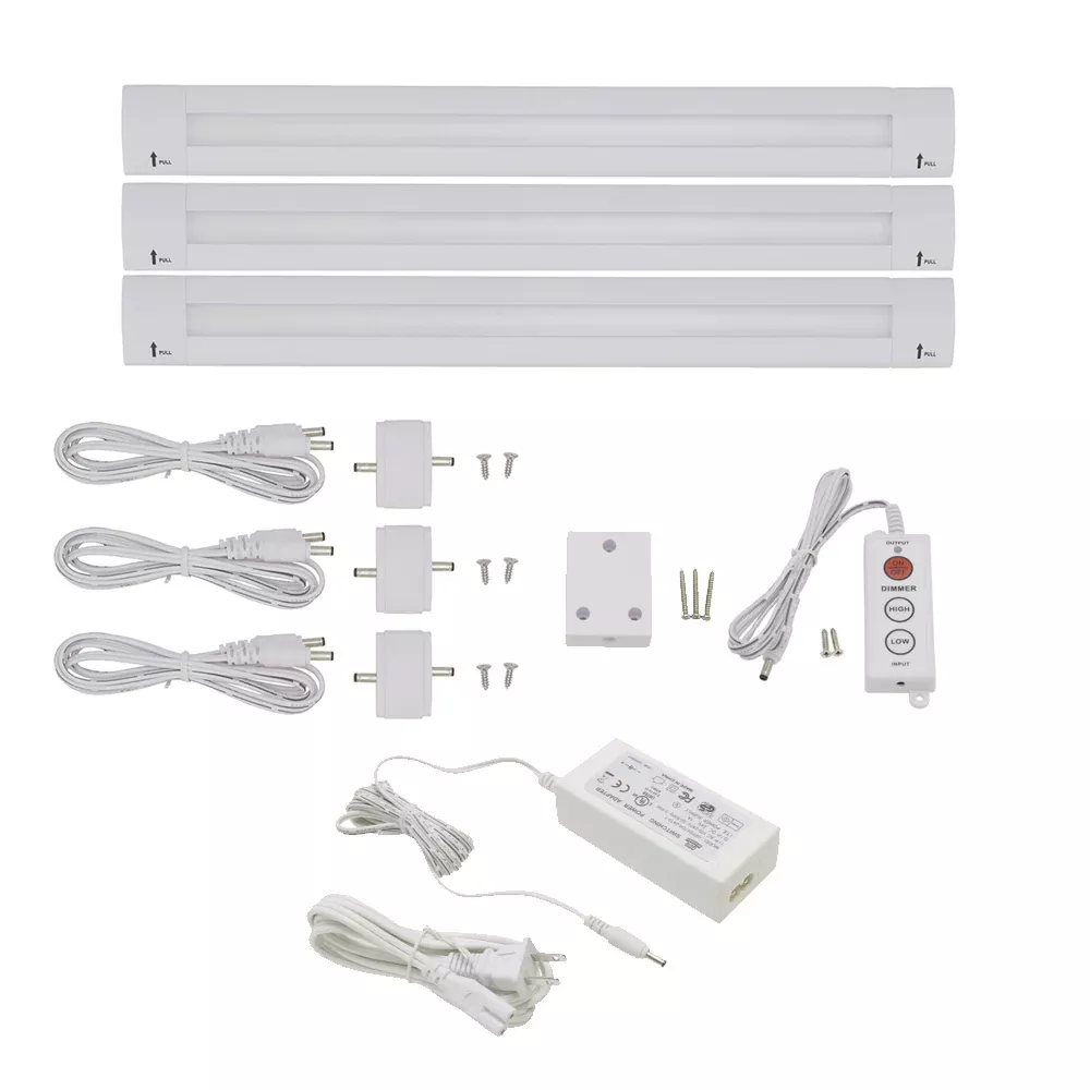Lilium 12 Inch Cool White Modular LED Under Cabinet Lighting – Premium Kit (3 Panel)