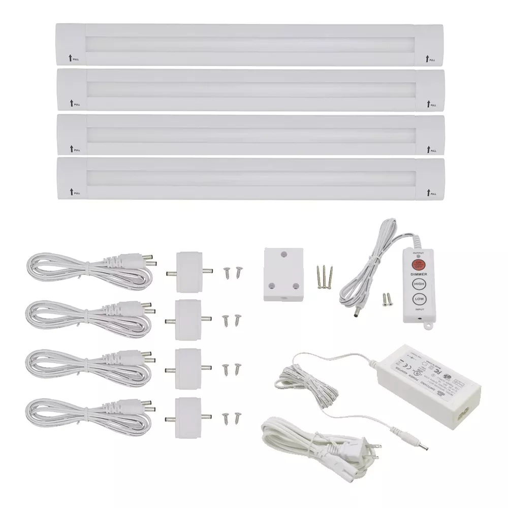 Lilium 12 Inch Cool White Modular LED Under Cabinet Lighting – Standard Kit (4 Panel)