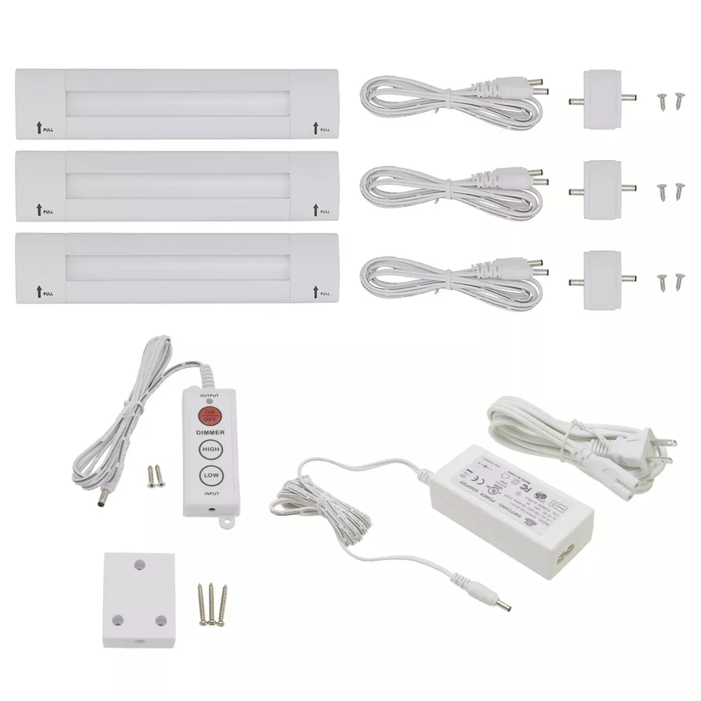 Lilium 6 Inch Cool White Modular LED Under Cabinet Lighting – Premium Kit (3 Panel)