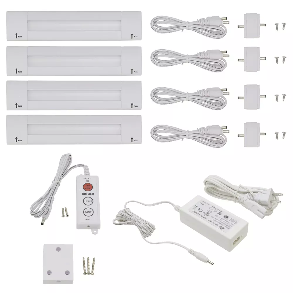 Lilium 6 Inch Cool White Modular LED Under Cabinet Lighting – Standard Kit (4 Panel)
