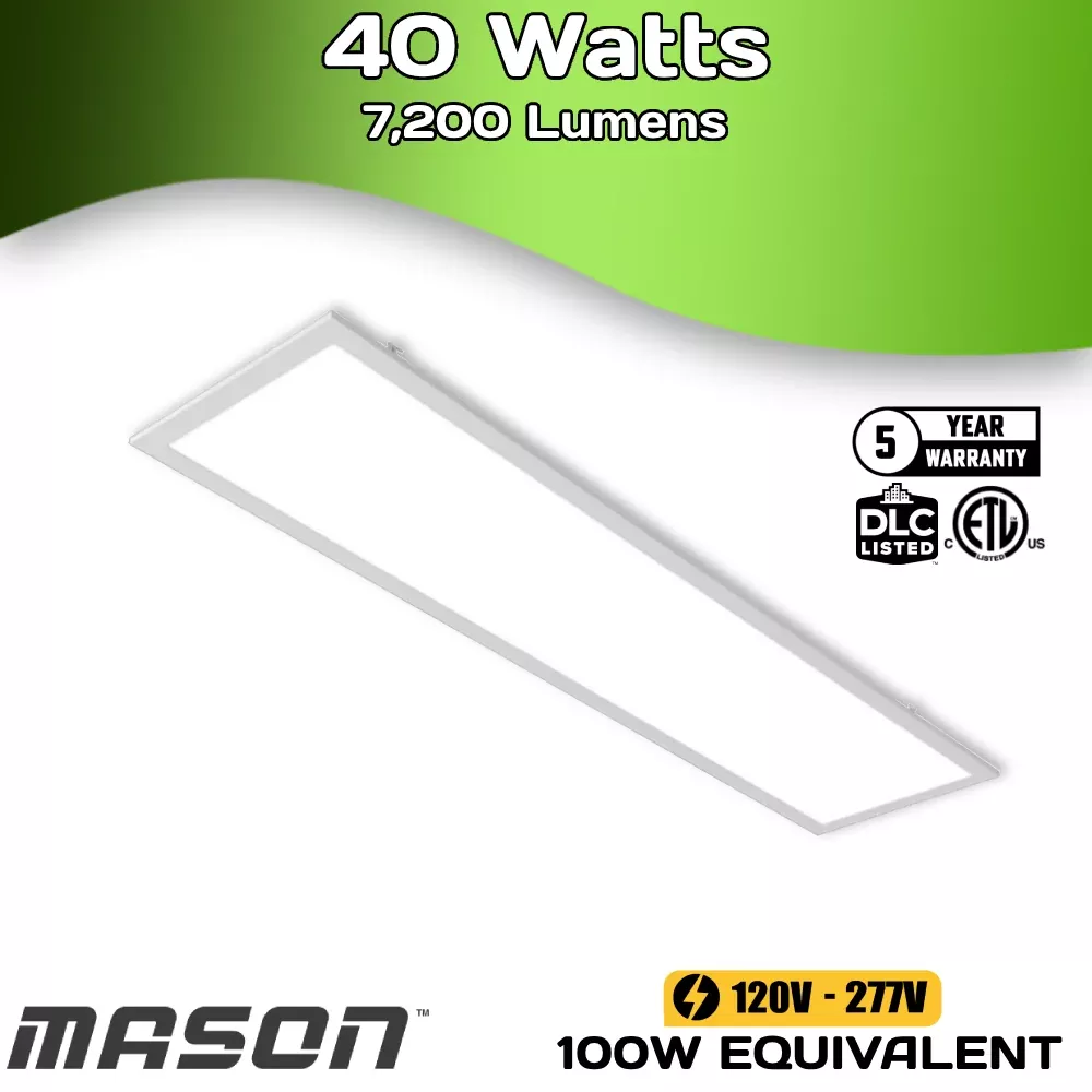 Mason – 1×4 Flat Panel – 40 Watts – 7,200 Lumens
