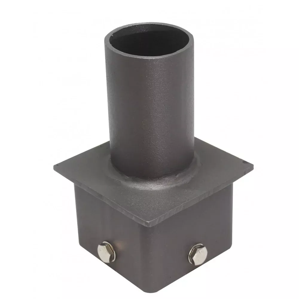Square Pole Vertical Tenon, Slips Over 5 Inch Post, Bronze Finish