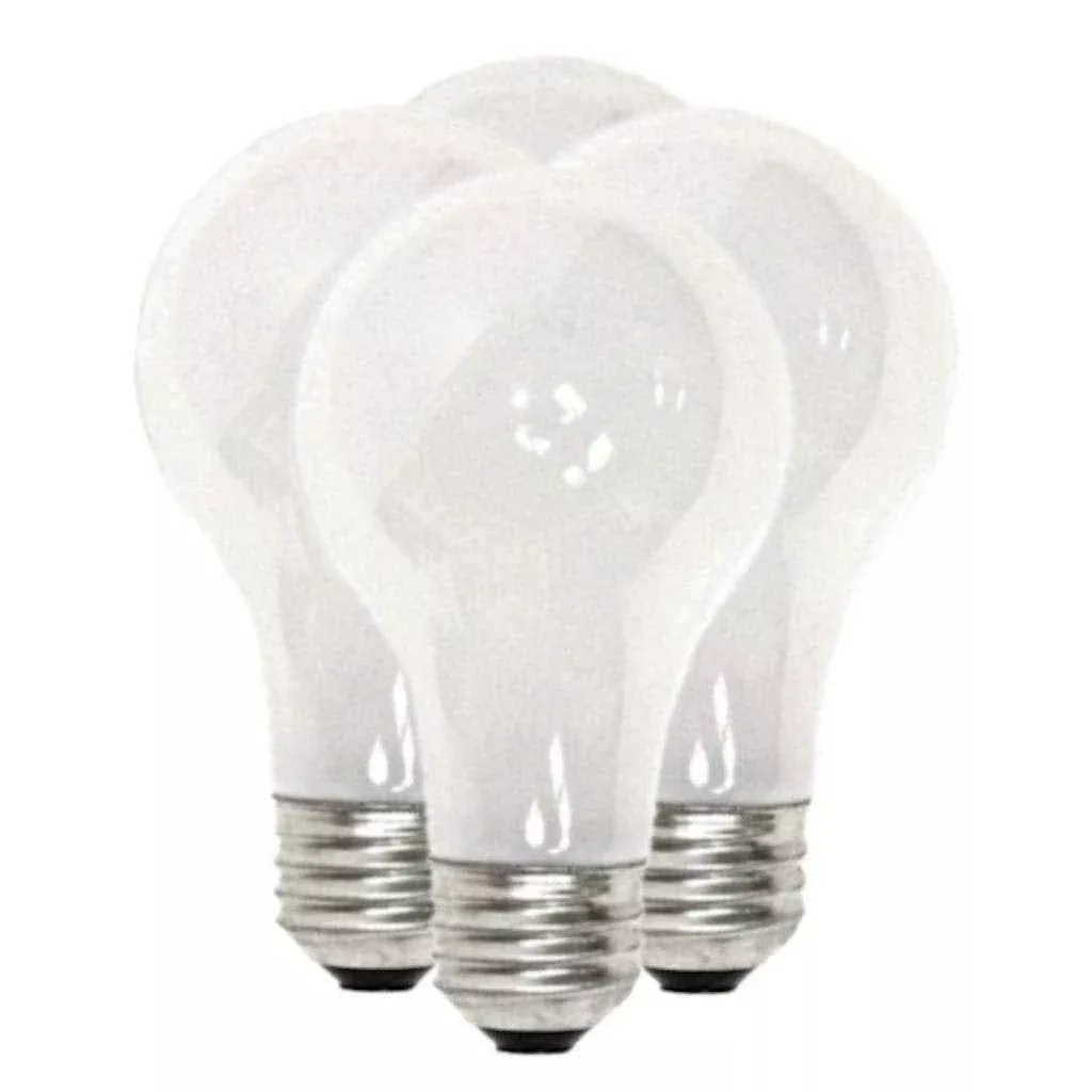 Sylvania 25A-130V 25W Soft White A19 Incandescent Bulbs (4pk)