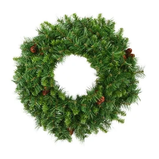 Unlit 96″ Cheyenne Pine Wreath
