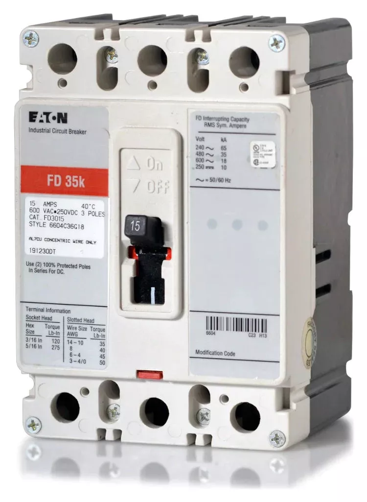 (USED) Eaton FD3015 3 Pole Circuit Breaker
