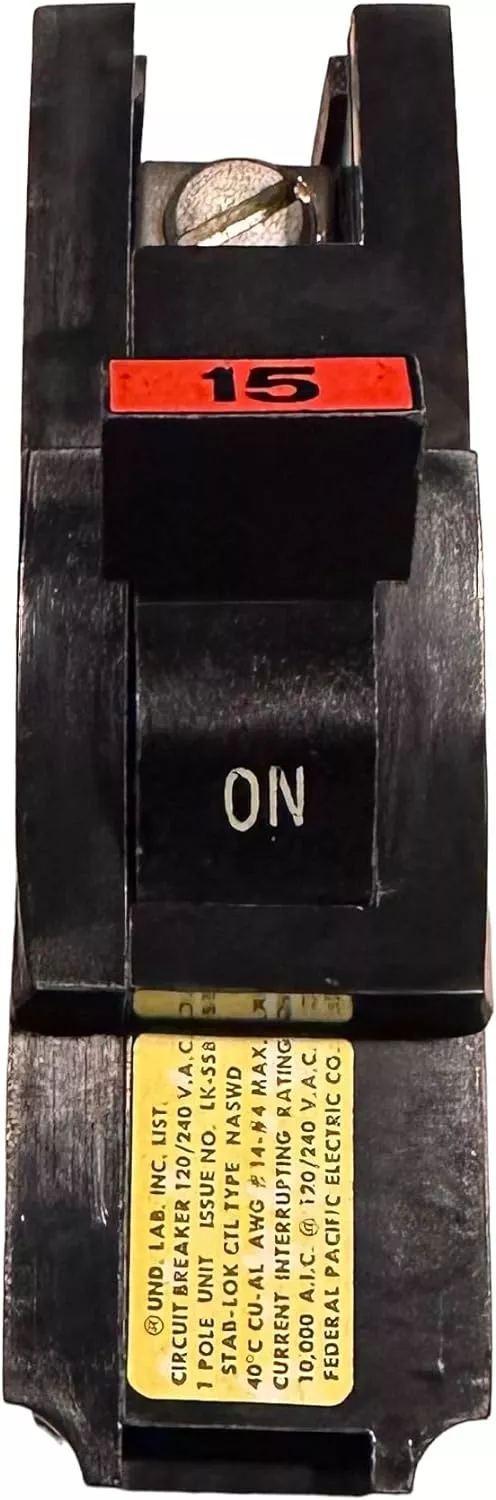 (USED) Federal Pacific NA115 1-Pole 15-Amp Circuit Breaker