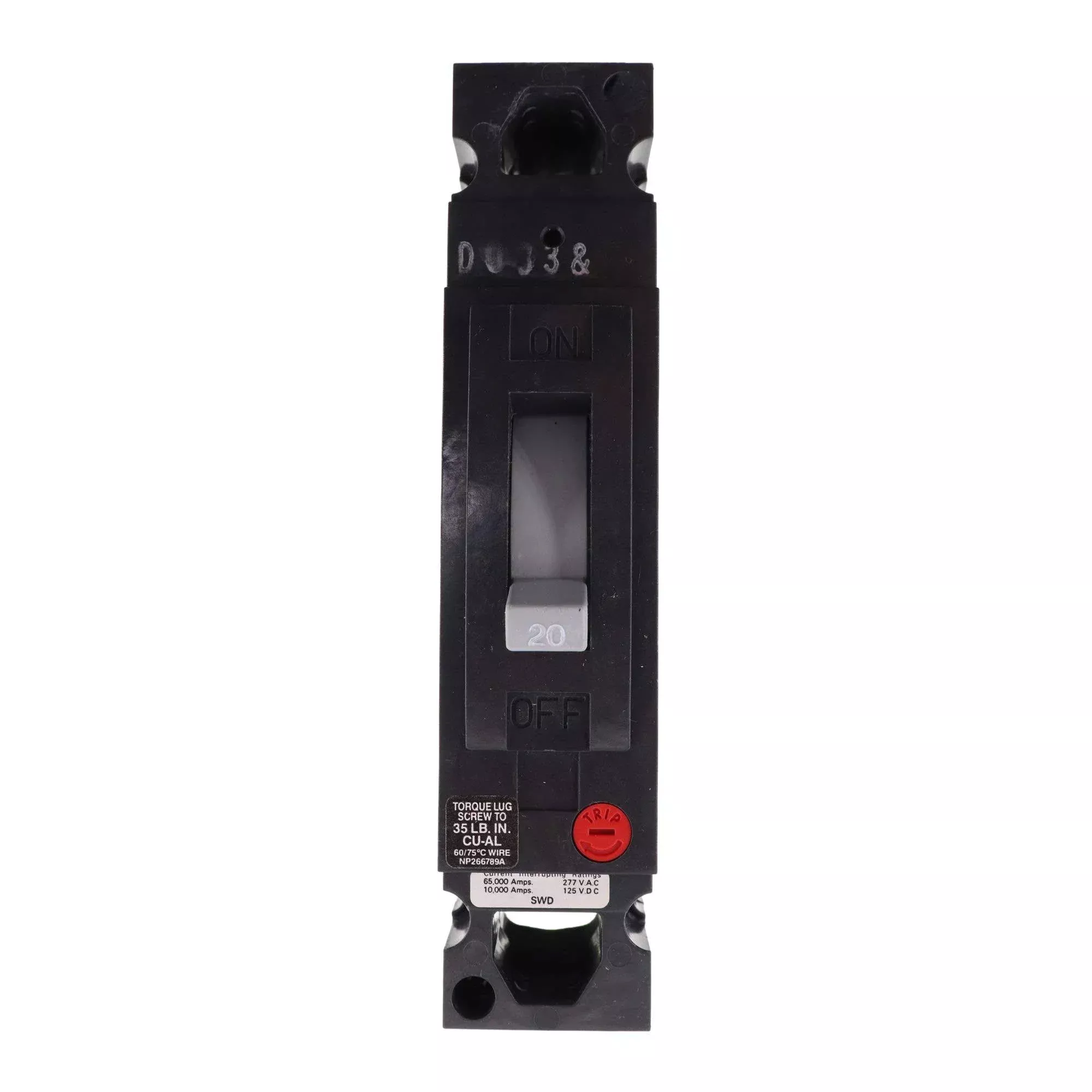 (USED) General Electric THED113020 1 Pole Circuit Breaker