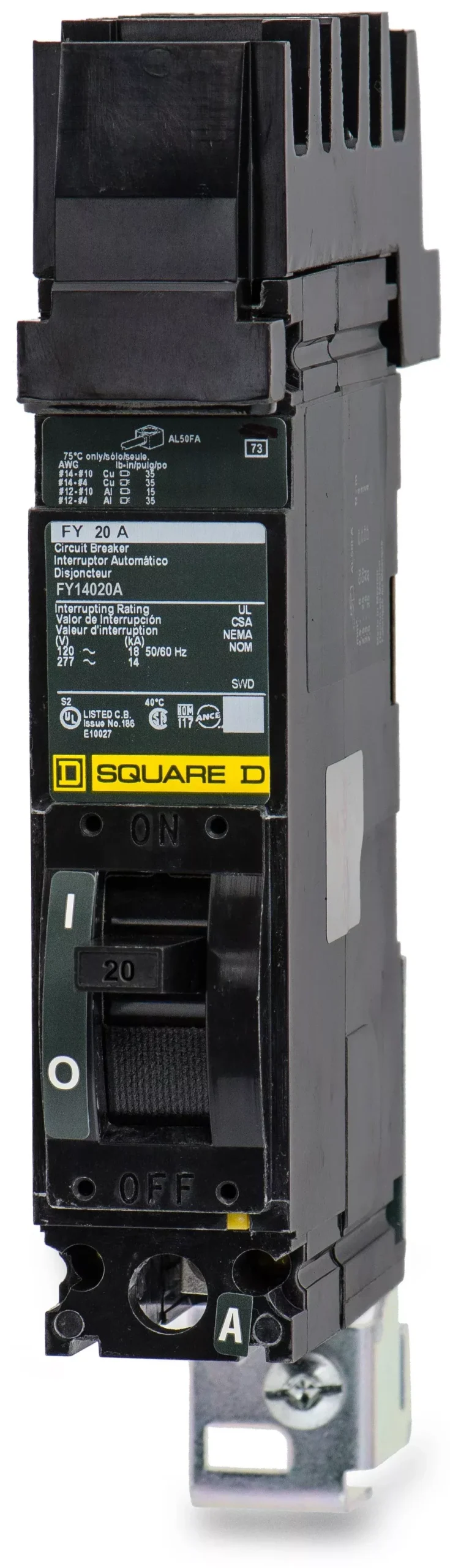 (USED) Square D FY14020A 1 Pole Circuit Breaker