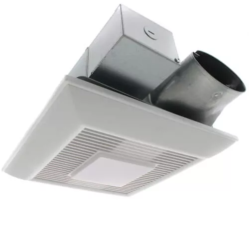 WhisperValue-DC FV-0510VSL1 50-80-100 CFM Pick-A-Flow Ceiling Ventilation Fan with LED Light