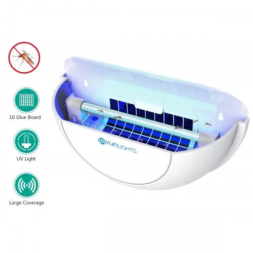 YUNLIGHTS 10W Wall Sconce Insect Killer Sticky Fly Trap Catcher with Bright UV Light Attracter with US PlugOther Home Comfort Products